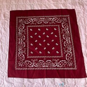 Brand New Without Tag Deep Red Cotton Bandana